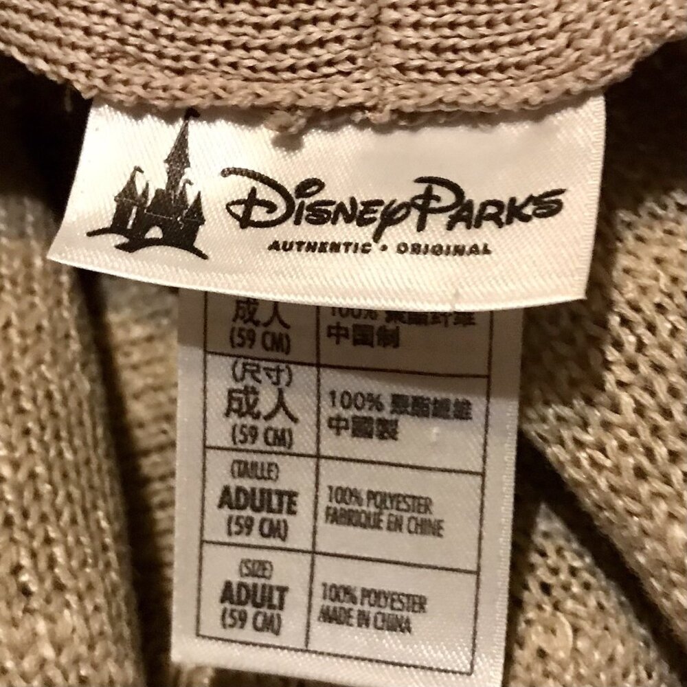 Disney Parks Woven Hat With Leather Bow Belt Tan Safari Style Disneyland - Picture 7 of 8